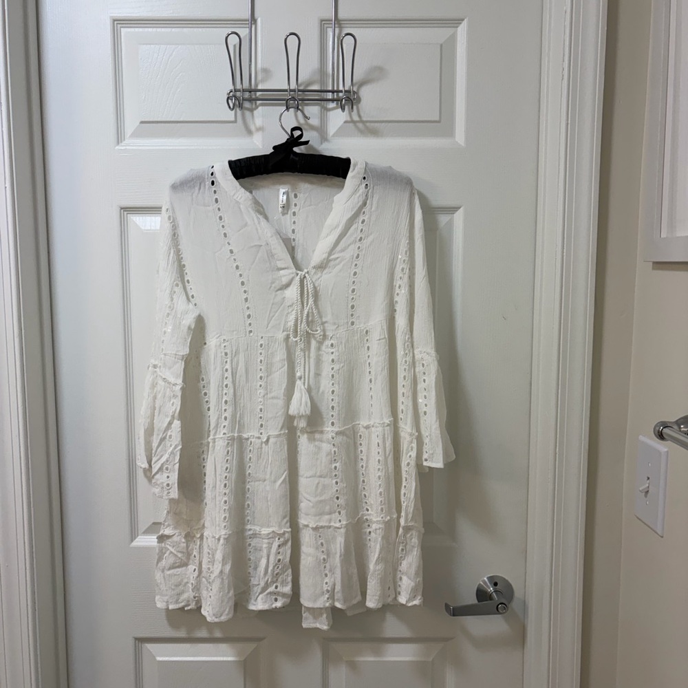 NWT White Boho Swim Cover-Up